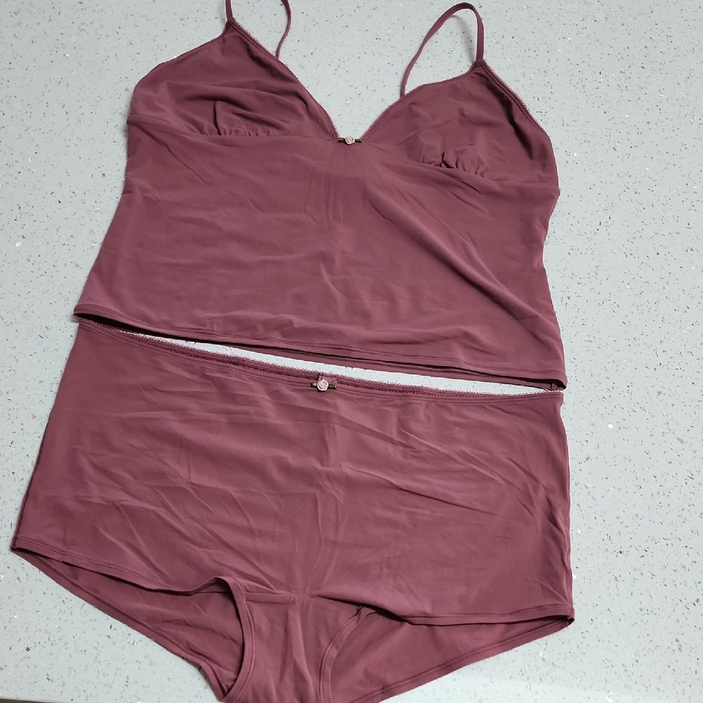 SKIMS Fits Everybody Picot Cami And Short Set